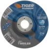 Weiler - 5" X 1/4" Tiger Aluminum Type 27 Grinding Wheel ALU24R 7/8 A.H.(Weiler 5 X 1 4 Tiger Aluminum Type 27 Grinding Wheel Alu24r 7 8 A H)
