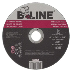 B-Line - 6" Cutting Wheel, .045" Thick, 7/8" Arbor, 60 Grit, Aluminum Oxide(B Line 6 Cutting Wheel 045 Thick 7 8 Arbor 60 Grit Aluminum Oxide)