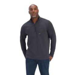 Ariat - Men's Rebar Foundation 1/4 Zip Shirt(Ariat Mens Rebar Foundation 1 4 Zip Shirt)