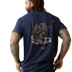 Ariat - Rebar Cotton Strong American Bass Tee(Ariat Rebar Cotton Strong American Bass Tee)