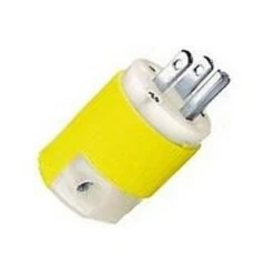 HUBBELL - Insulgrip Straight Blade Plug, 15A, 125V, 2P 3W Nylon Yellow(Hubbell Insulgrip Straight Blade Plug 15a 125v 2p 3w Nylon Yellow)