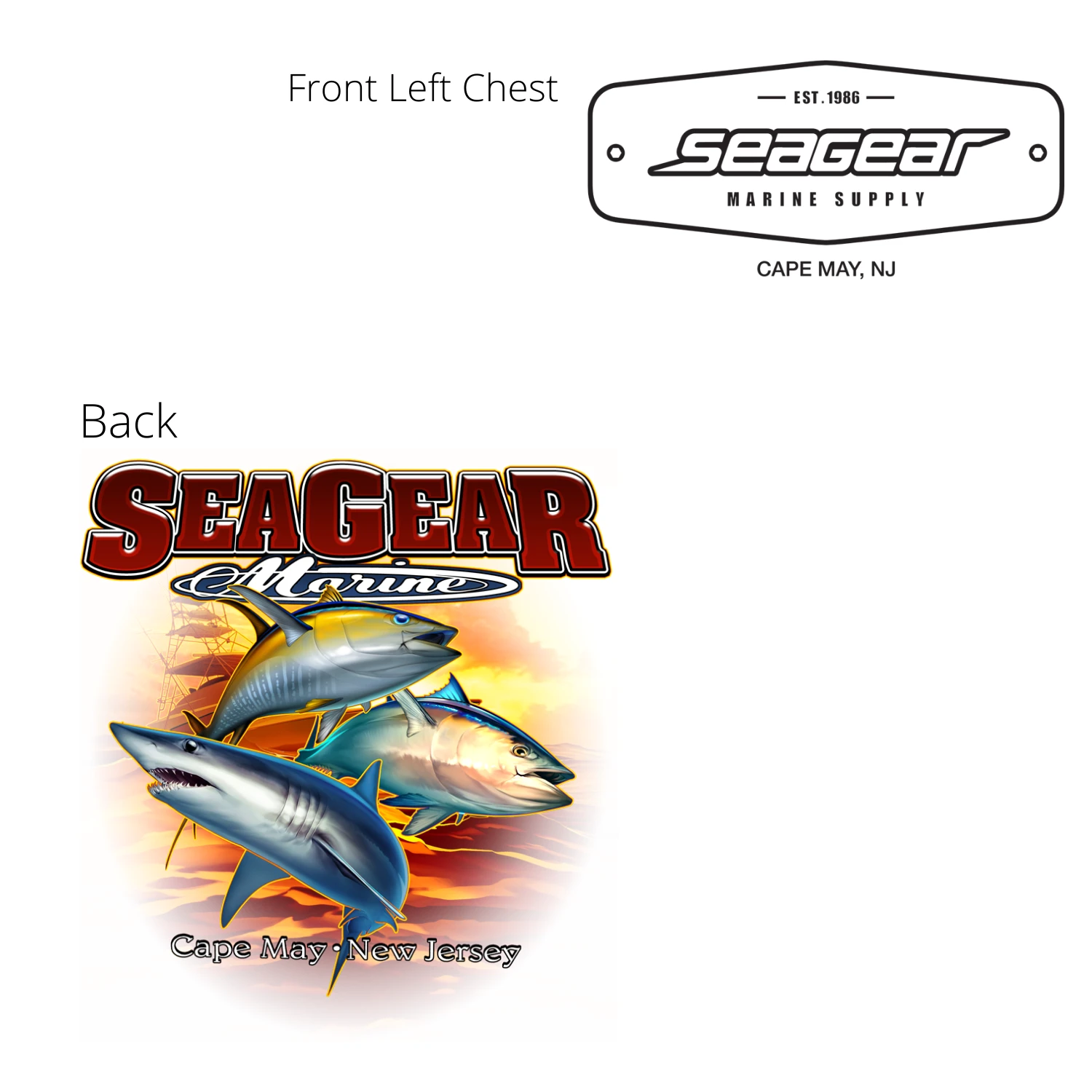 Sea Gear - 3 Fish Long Sleeve(Sea gear 3 fish long sleeve) Sea Gear - 3 Fish Long Sleeve(Sea Gear 3 Fish Long Sleeve) -Seagear Marine Shop Back be68f449 7136 4444 8f60 d6a64833b318