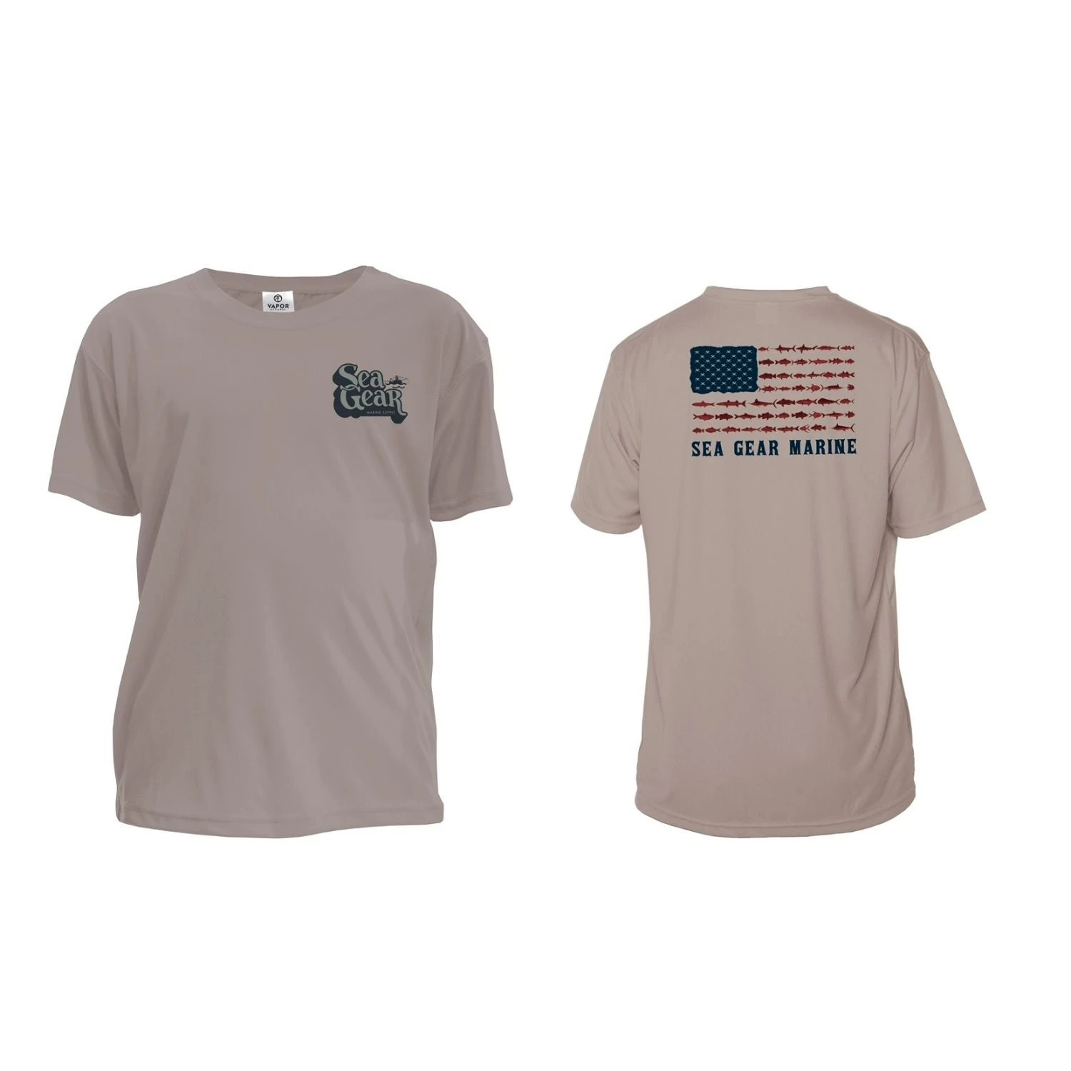 Sea Gear - Fish Flag Kids Sunshirt Short Sleeve UPF 50+(Sea gear fish flag youth short sleeve upf 50 uv sun protection short sleeve) Sea Gear - Fish Flag Kids Sunshirt Short Sleeve UPF 50+(Sea Gear Fish Flag Youth Short Sleeve Upf 50 Uv Sun Protection Short Sleeve) -Seagear Marine Shop CUS0003225AGR 1 1