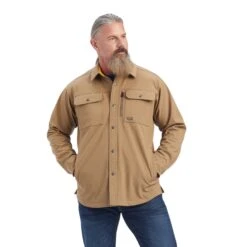 Ariat - Men's Rebar DuraStretch Utility Softshell Shirt Jacket(Ariat Mens Rebar Durastretch Utility Softshell Shirt Jacket)