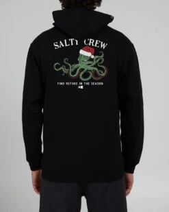 Salty Crew Octomas Hoodie(Salty Crew Octomas Black Hood Fleece)