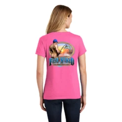 Sea Gear - Ladies Fish Naked V Neck Tee(Sea Gear Ladies Fish Naked V Neck Tee)