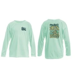 Sea Gear - Grumpy Fish Kids Sunshirt Long Sleeve UPF 50+(Sea Gear Grumpy Fish Youth Long Sleeve Upf 50 Uv Sun Protection Long Sleeve)