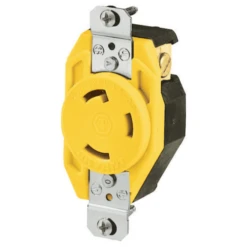 HUBBELL - 30A 125V Receptacle 30 AMP Yellow(Hubbell 30a 125v Receptacle 30 Amp Yellow)