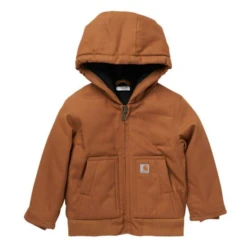 Carhartt - Toddler Boys Canvas Insulated Hooded Active Jacket(Carhartt Canvas Insulated Hooded Active Jac Boys)
