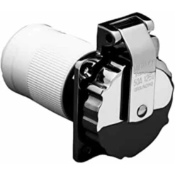 Marinco - Inlet, 50A 125/250V, Stainless Steel, Without Enclosure(Marinco Inlet 50a 125 250v Stainless Steel Without Enclosure 50 Amp Stainless)