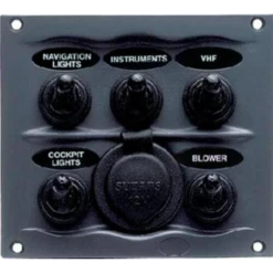 Marinco - Switch Panel 5 Gang Gray(Marinco Switch Panel 5 Gang Gray)