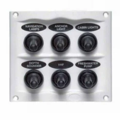 Marinco - White Waterproof Panel With 6 Switches WHITE(Marinco White Waterproof Panel With 6 Switches White)
