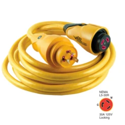 Marinco - EEL Cordset, 30A 125V, 25', Yellow(Marinco Eel Cordset 30a 125v 25 Yellow 30 Amp Yellow)