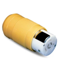 Marinco - Female Connector, 50A 125/250V, Yellow(Marinco Female Connector 50a 125 250v Yellow)
