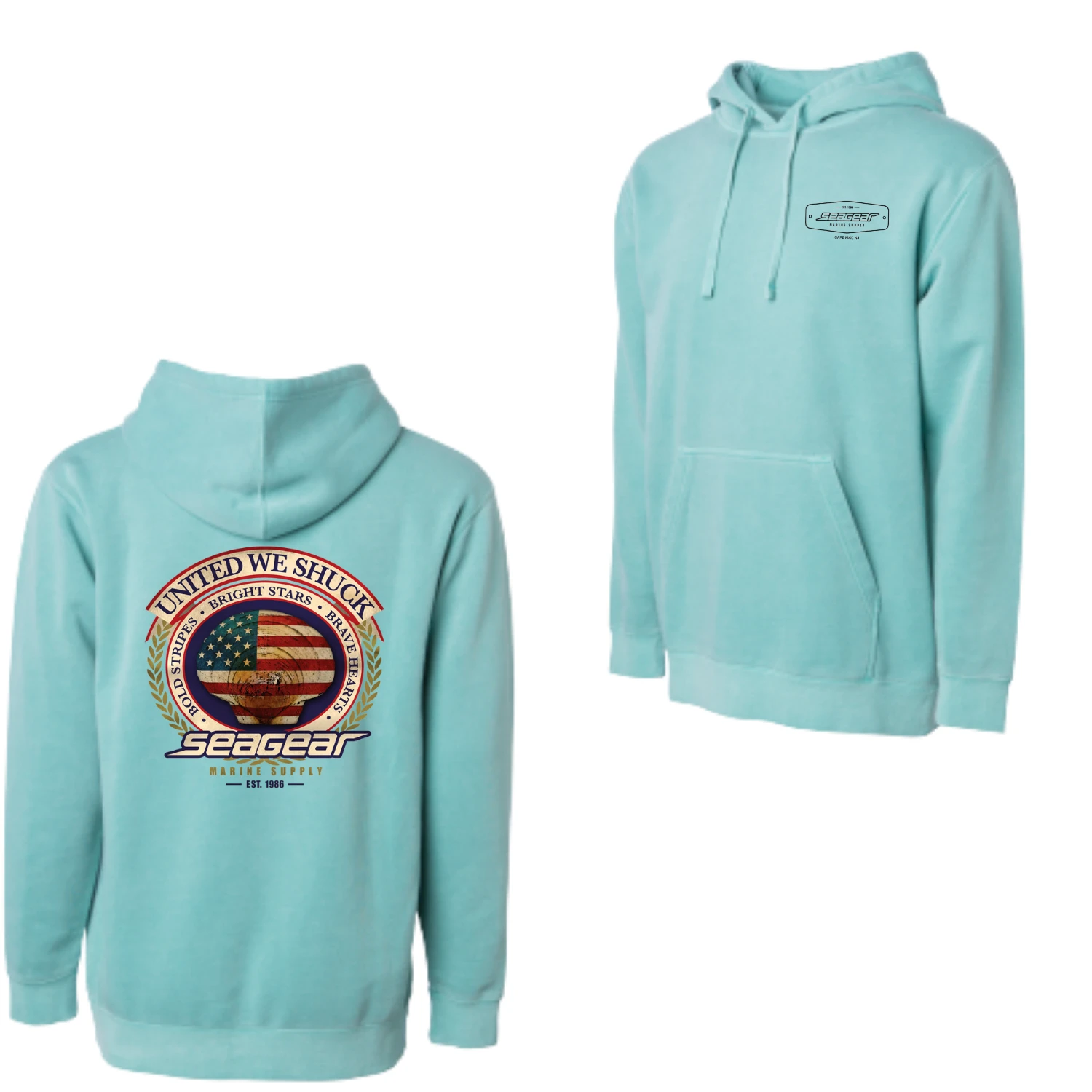 Sea Gear - United We Shuck Hoodie(Sea gear united we shuck hoodie) Sea Gear - United We Shuck Hoodie(Sea Gear United We Shuck Hoodie) -Seagear Marine Shop pigmint