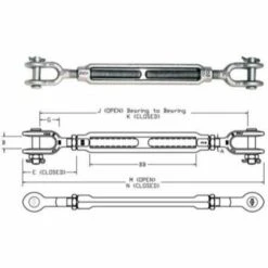 Crosby - Jaw & Jaw Turnbuckle(Crosby Jaw Jaw Turnbuckle) -Seagear Marine Shop zoom 17459106 bd77 44b6 9d20 e7a744f753eb