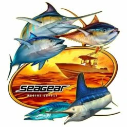 Sea Gear - 5 Fish Sticker(Seagear Sea Gear 5 Fish Sticker Os)