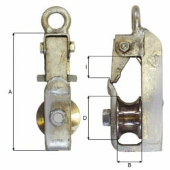 Blue Line- Swivel Eye Snatch Block, Galvanized(Block Tackle Hardware Block Tackle Hauler Blocks Fiber Rope)