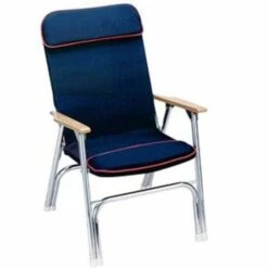 Sea Choice - Padded Deck Chair Navy With Red Piping(Sea Choice Padded Navy Deck Chair With Red Piping Navy)