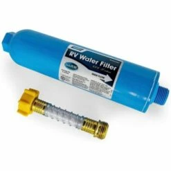 Camco - Tastepure Water Filter (KDF) - W / Flexible Hose Protector(Camco Tastepure Water Filter Kdf W Flexible Hose Protector)
