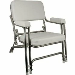 Springfield - FOLDING DECK CHAIR- WHITE(Springfield Folding Deck Chair White)